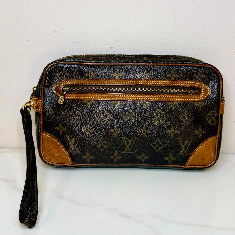 Auth LOUIS VUITTON Vintage Clutch/Wristlet
